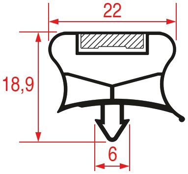 Burlete de la puerta mf 451mf 701 Irinox